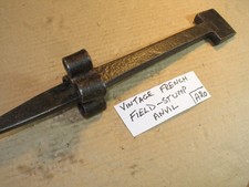 VINTAGE FRENCH FORGED STUMP ANVIL NICE CONDITION USABLE AND COLLECTABLE OLD TOOL