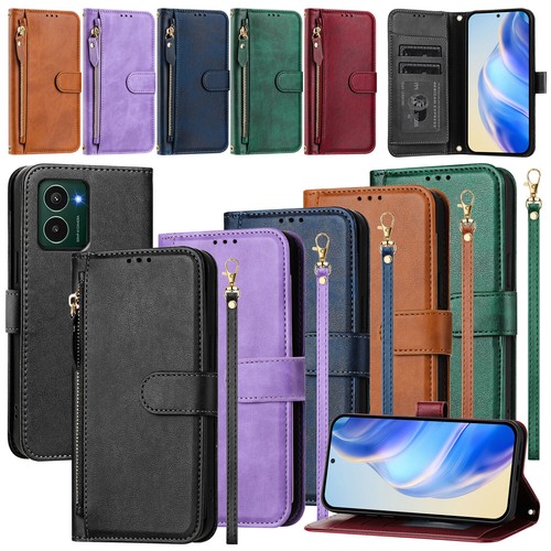 Magnetic zip wallet - magnetic, leather