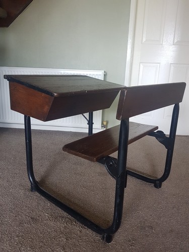 Antique school desk - school,