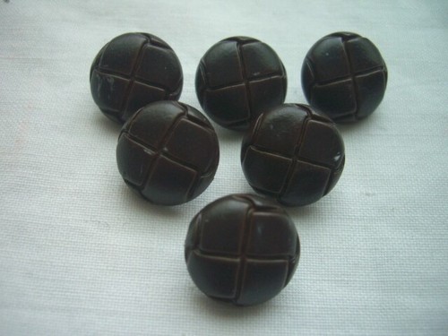 Dark brown leather effect - leather,