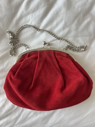 Hobbs red suede - , clutch