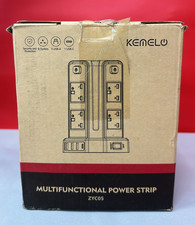 Kemelo Tower Extension Lead 13A 3250W 8 AC Outlets 4 USB WHITE 3M H302