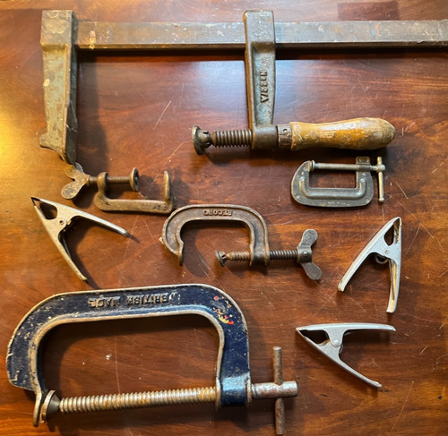 Vintage carpenters clamps - carpenters,