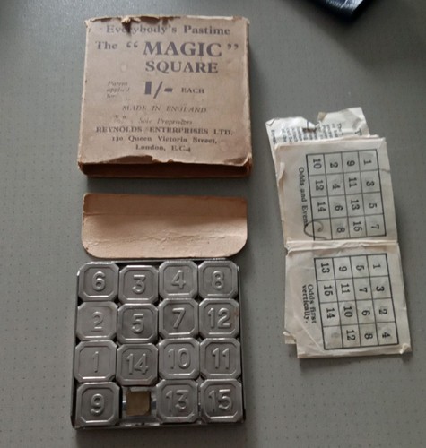 Vintage magic square metal - vintage,