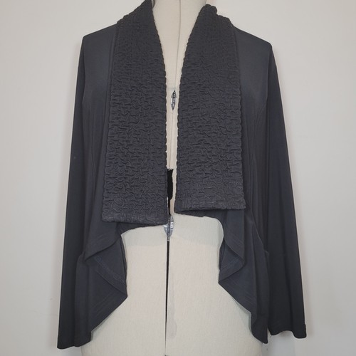 Chesca jacket black textured - chesca,