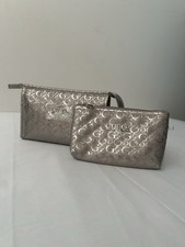 Guess Cosmetic Bag Set Silver
