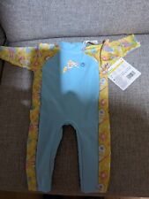 Splash About Baby UV All In One Sunsuit Size  3-6 Mths Garden Birds