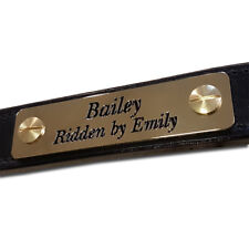 Personalised headcollar nameplate. Choice of font - 80mm x 20mm