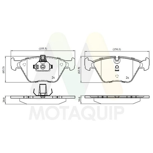 Brake pads set for rover - set,
