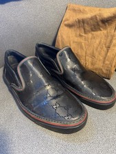 Gucci Loafers Slip On Mens Black UK SIZE 7.5
