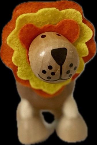 Anamalz wooden lion toy - wooden, d0330