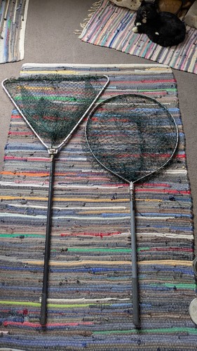 Two vintage landing nets - vintage, by