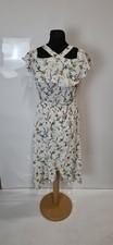 Oasis Ladies Floral Below-Knee Sleeveless Dress with Tie UK Size 8 With Tags