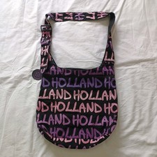 Robin Ruth Black Purple Logo Shoulder Bag Crossbody Bag