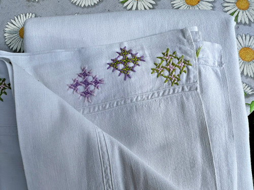 Victorian linen sheet bed - victorian,