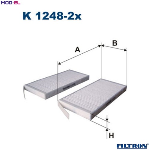 Filter cabin air 1248 for - air, 1248-2x