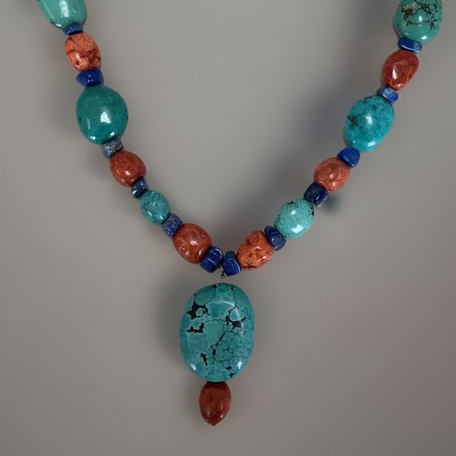 Turquoise coral lapis lazuli - lapis,