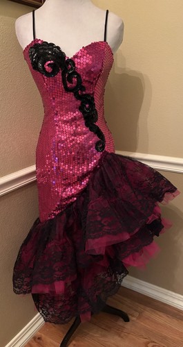 Vtg loralie magenta sequin - vtg,