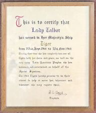 Vintage HMS Tiger Ephemera