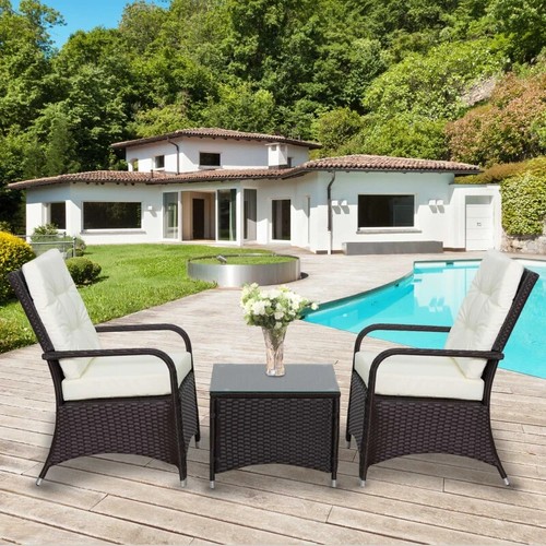 Rattan bistro set garden patio - rattan,