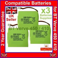 3 x Brand New BT Verve 450 410 Compatible Batteries 5M702BMX 5M702BMXZ 2.4V 600m