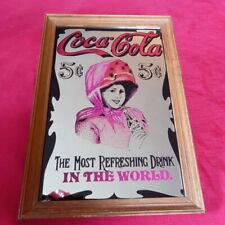 STUNNING VINTAGE 'COCA COLA IN THE WORLD', ADVERTISING MIRROR