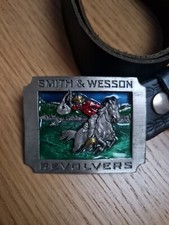 Smith & Wesson Revolvers Bergamot F300 Leather Belt & Buckle