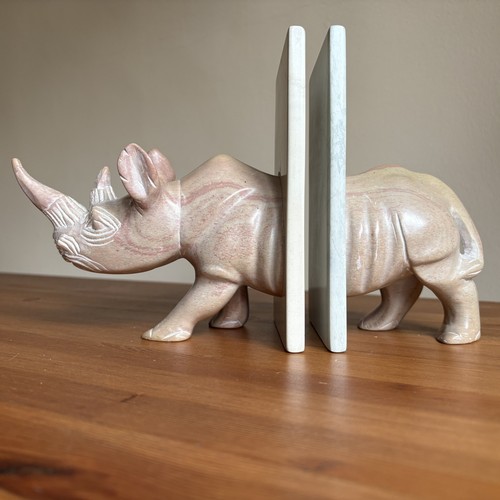 Vintage hand carved bookends - hand,
