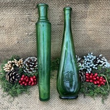 Vintage Green Glass Lavender