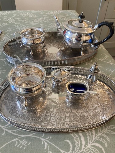 Sheffield silver plate - plate, set