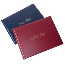 Faux Leather Visitors Book 128
