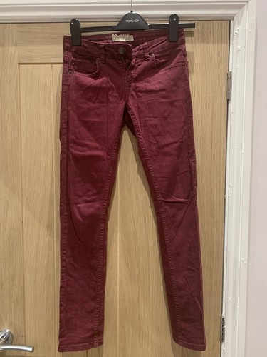 Topshop baxter jeans burgundy - topshop,