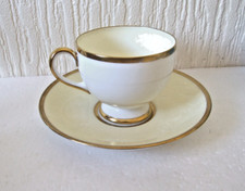 Wedgwood "California" Bone China Teacup And Saucer Green Backstamp