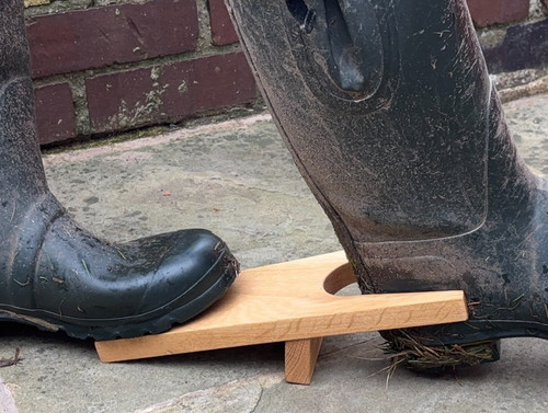 Handmade wooden boot jack oak - wooden,