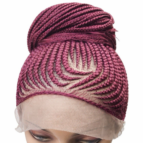 Braided burgundy lace front - lace,