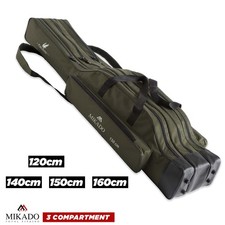 Mikado Rod Bag Holdall 3 Compartment - Carry Case Fishing Rods & Tackle