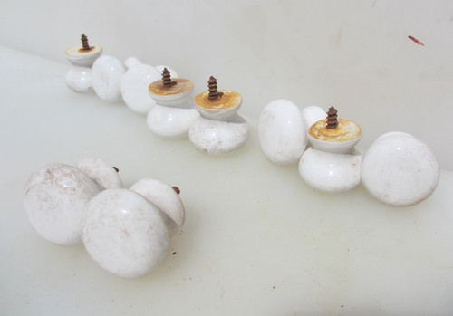 Vintage ceramic drawer handles - vintage,