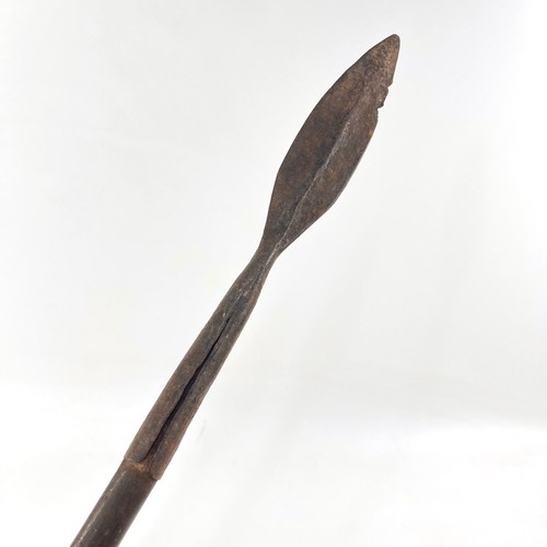 Zulu spear with carved - zulu,