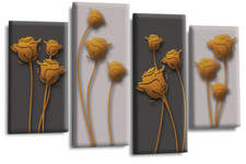 Floral Flower Wall Art Rose
