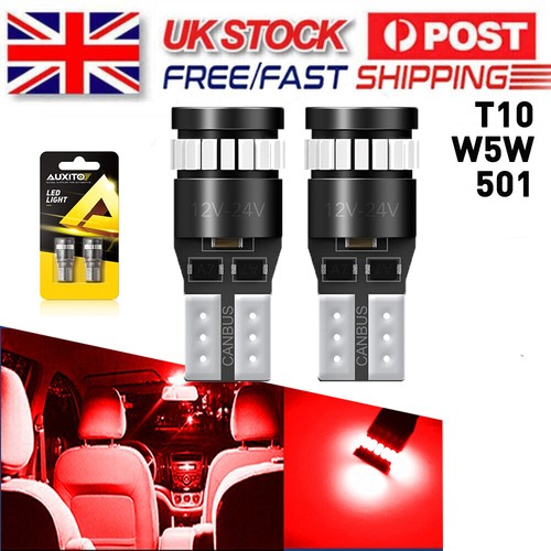 Red t10 led car side - 2x,