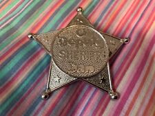 Lone Star Cowboy Deputy Sheriff Dan  Metal Toy Badge Original  1970's Vintage.
