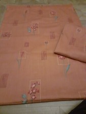 Lovely curtains 66x90 in terracotta with a modern floral design (new)
