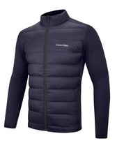 Calvin Klein Mens Navy Quilted Full Zip Hybrid Jacket