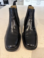 Loake Black Leather Chelsea Boots Shoes UK 9 In Very Good Condition