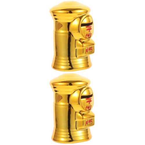 2pcs golden ceramic mailbox - 2pcs,