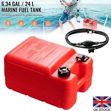 24L Portable Fuel Tank for Yamaha Outboard Marine Gas Tank with Fuel Line Kit