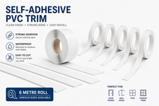 White pvc architrave trim - white,