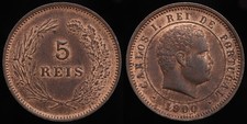 1900 portugal 5 reis coin