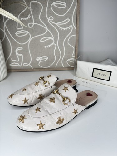 Gucci bee off white mules - gucci,