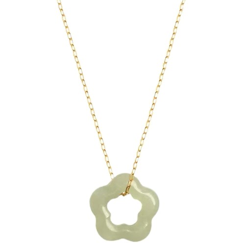 Natural jade flower shape - natural,